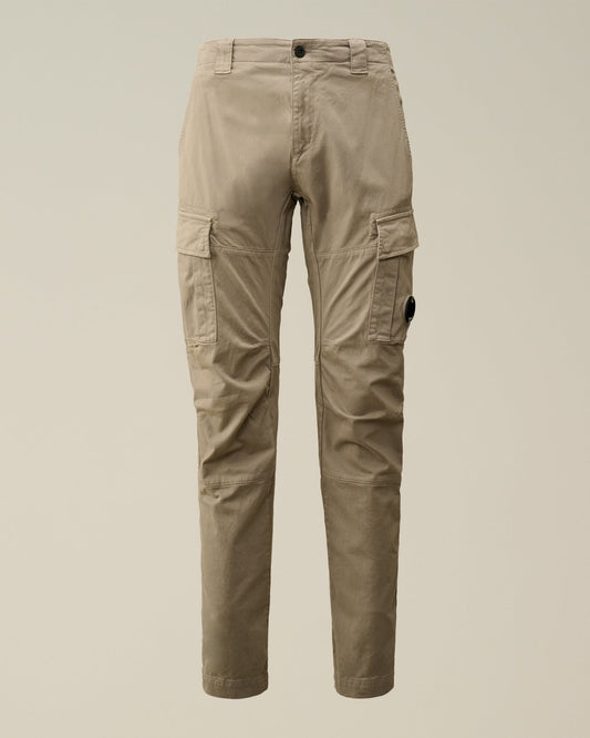 Stretch sateen cargo lens pants
