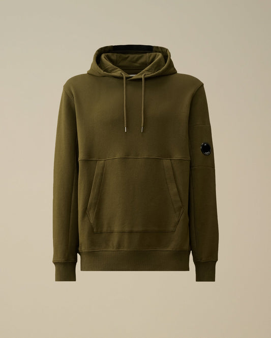 DIAGONAL RAISED FLEECE HOODED SWEATSHIRT