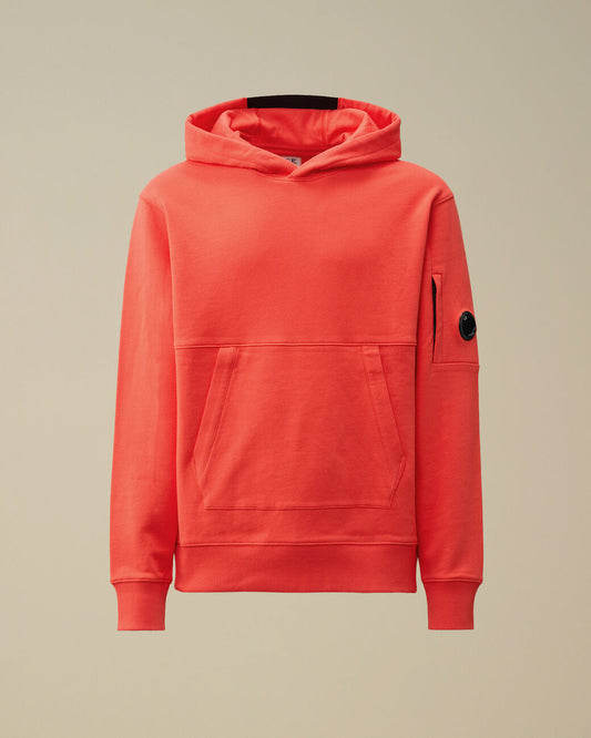 DIAGONAL RAISED FLEECE HOODED SWEATSHIRT