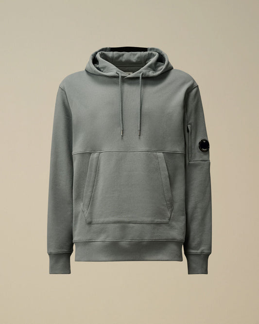 DIAGONAL RAISED FLEECE HOODED SWEATSHIRT