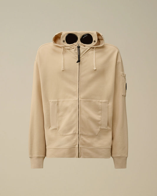 Brushed and Emerized Diagonal Fleece Boxy Goggle Sweatshirt