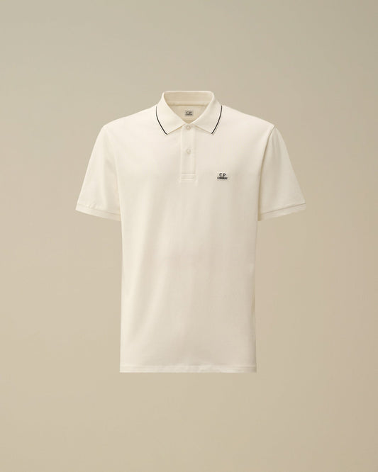 STRETCH PIQUET TWO-BUTTON LOGO POLO