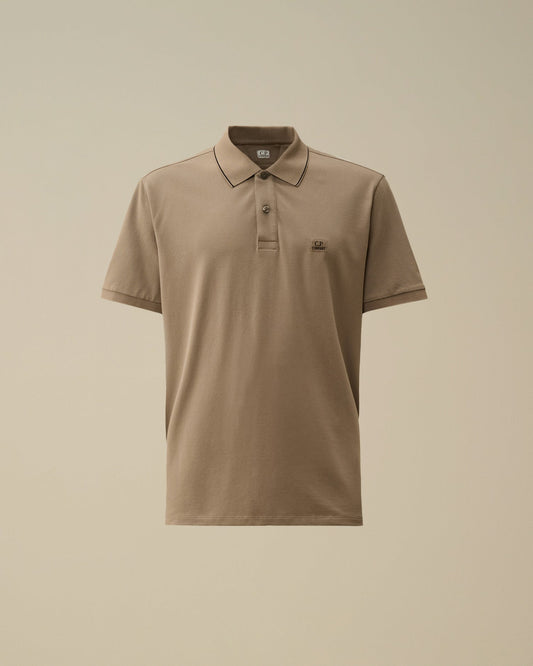 STRETCH PIQUET TWO-BUTTON LOGO POLO