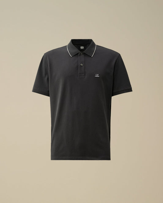 STRETCH PIQUET TWO-BUTTON LOGO POLO