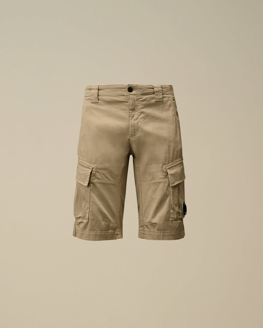 STRETCH SATEEN CARGO SHORTS