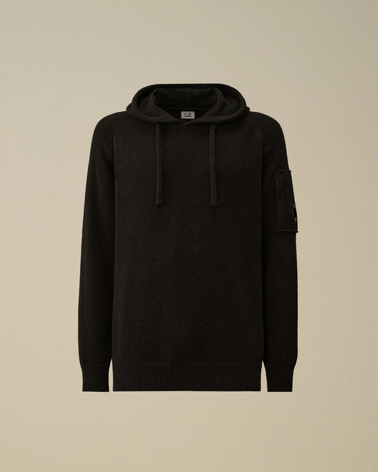 Fleece Knit Hooded Sweater