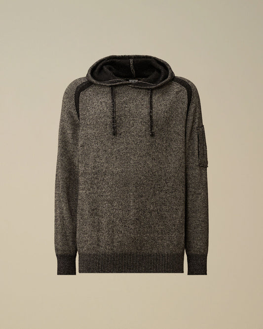 Fleece Knit Hooded Sweater