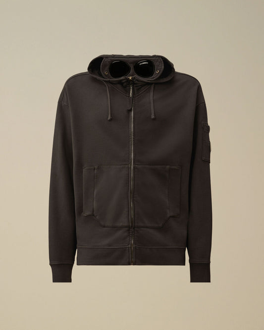 Brushed and Emerized Diagonal Fleece Boxy Goggle Sweatshirt
