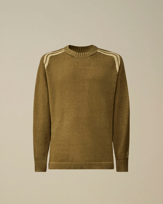 Cotton Chenille Double Dyed Crewneck Sweater